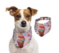 Summer Bandanas for Dogs Many Colored Ice Cream Dog Bandanas Washable Adjustable Dog Triangle Scarf Bibs Cute Pet Bibs for Medium Large Dogs Puppy and Cats Small