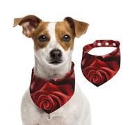 Summer Bandanas for Dogs Many Red Roses Dog Bandanas Washable Adjustable Dog Triangle Scarf Bibs Cute Pet Bibs for Medium Large Dogs Puppy and Cats Large