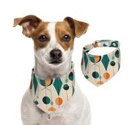 Summer Bandanas for Dogs Mid Century Geometric Dog Bandanas Washable Adjustable Dog Triangle Scarf Bibs Cute Pet Bibs for Medium Large Dogs Puppy and Cats Large