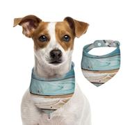 Summer Bandanas for Dogs Old Blue Color Wooden Plank Dog Bandanas Washable Adjustable Dog Triangle Scarf Bibs Cute Pet Bibs for Medium Large Dogs Puppy and Cats Small