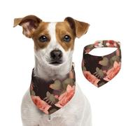 Summer Bandanas for Dogs Opossum and Roses Dog Bandanas Washable Adjustable Dog Triangle Scarf Bibs Cute Pet Bibs for Medium Large Dogs Puppy and Cats Medium
