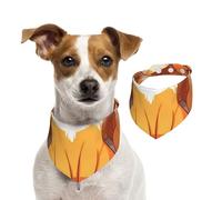 Summer Bandanas for Dogs Orange Cats Dog Bandanas Washable Adjustable Dog Triangle Scarf Bibs Cute Pet Bibs for Medium Large Dogs Puppy and Cats Small