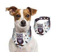 Summer Bandanas for Dogs Owl Tree Branches Dog Bandanas Washable Adjustable Dog Triangle Scarf Bibs Cute Pet Bibs for Medium Large Dogs Puppy and Cats Large