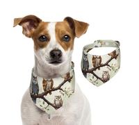 Summer Bandanas for Dogs Owls On A Branch Dog Bandanas Washable Adjustable Dog Triangle Scarf Bibs Cute Pet Bibs for Medium Large Dogs Puppy and Cats Large
