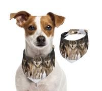 Summer Bandanas for Dogs Pack of Wolves Dog Bandanas Washable Adjustable Dog Triangle Scarf Bibs Cute Pet Bibs for Medium Large Dogs Puppy and Cats Medium