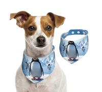 Summer Bandanas for Dogs Penguin Antarctica Ice Dog Bandanas Washable Adjustable Dog Triangle Scarf Bibs Cute Pet Bibs for Medium Large Dogs Puppy and Cats Large