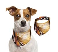 Summer Bandanas for Dogs Piano Violin Music Notes Dog Bandanas Washable Adjustable Dog Triangle Scarf Bibs Cute Pet Bibs for Medium Large Dogs Puppy and Cats Medium