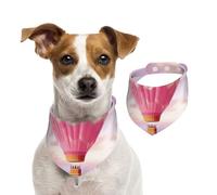 Summer Bandanas for Dogs Pink Hot Air Balloon Dog Bandanas Washable Adjustable Dog Triangle Scarf Bibs Cute Pet Bibs for Medium Large Dogs Puppy and Cats Large