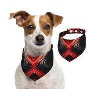 Summer Bandanas for Dogs Red Line Dog Bandanas Washable Adjustable Dog Triangle Scarf Bibs Cute Pet Bibs for Medium Large Dogs Puppy and Cats Small