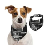 Summer Bandanas for Dogs Retro Cool Camera Collection Dog Bandanas Washable Adjustable Dog Triangle Scarf Bibs Cute Pet Bibs for Medium Large Dogs Puppy and Cats Medium