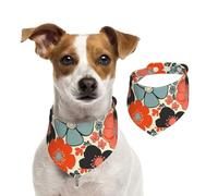 Summer Bandanas for Dogs Retro Floral Dog Bandanas Washable Adjustable Dog Triangle Scarf Bibs Cute Pet Bibs for Medium Large Dogs Puppy and Cats Small