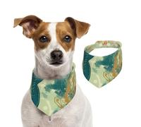 Summer Bandanas for Dogs Retro Mermaid Dog Bandanas Washable Adjustable Dog Triangle Scarf Bibs Cute Pet Bibs for Medium Large Dogs Puppy and Cats Medium
