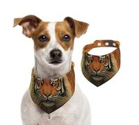 Summer Bandanas for Dogs Rising Sun Tiger Dog Bandanas Washable Adjustable Dog Triangle Scarf Bibs Cute Pet Bibs for Medium Large Dogs Puppy and Cats Small
