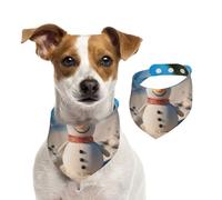 Summer Bandanas for Dogs Sand Snowman On Beach Dog Bandanas Washable Adjustable Dog Triangle Scarf Bibs Cute Pet Bibs for Medium Large Dogs Puppy and Cats Large