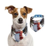 Summer Bandanas for Dogs Sign Snowman Dog Bandanas Washable Adjustable Dog Triangle Scarf Bibs Cute Pet Bibs for Medium Large Dogs Puppy and Cats Small