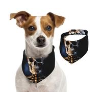 Summer Bandanas for Dogs Skeleton Dog Bandanas Washable Adjustable Dog Triangle Scarf Bibs Cute Pet Bibs for Medium Large Dogs Puppy and Cats Medium