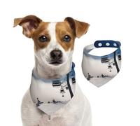 Summer Bandanas for Dogs Ski Lift at Sunshine Dog Bandanas Washable Adjustable Dog Triangle Scarf Bibs Cute Pet Bibs for Medium Large Dogs Puppy and Cats Medium