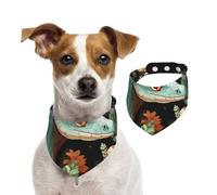 Summer Bandanas for Dogs Snake and Flower Dog Bandanas Washable Adjustable Dog Triangle Scarf Bibs Cute Pet Bibs for Medium Large Dogs Puppy and Cats Large