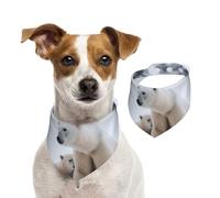 Summer Bandanas for Dogs Snow Animal Polar Bear Dog Bandanas Washable Adjustable Dog Triangle Scarf Bibs Cute Pet Bibs for Medium Large Dogs Puppy and Cats Medium
