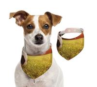 Summer Bandanas for Dogs Soccer Ball On A Field Dog Bandanas Washable Adjustable Dog Triangle Scarf Bibs Cute Pet Bibs for Medium Large Dogs Puppy and Cats Medium