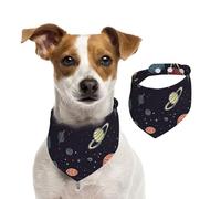 Summer Bandanas for Dogs Space Planet Pattern Dog Bandanas Washable Adjustable Dog Triangle Scarf Bibs Cute Pet Bibs for Medium Large Dogs Puppy and Cats Small