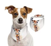 Summer Bandanas for Dogs Stylish Animal Watercolor Giraffe Dog Bandanas Washable Adjustable Dog Triangle Scarf Bibs Cute Pet Bibs for Medium Large Dogs Puppy and Cats Medium