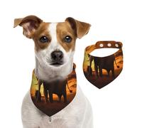 Summer Bandanas for Dogs Sunset Parent-Child Elephant Dog Bandanas Washable Adjustable Dog Triangle Scarf Bibs Cute Pet Bibs for Medium Large Dogs Puppy and Cats Small