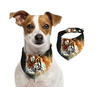 Summer Bandanas for Dogs Tiger3 Dog Bandanas Washable Adjustable Dog Triangle Scarf Bibs Cute Pet Bibs for Medium Large Dogs Puppy and Cats Small