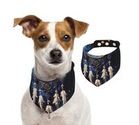 Summer Bandanas for Dogs White Fantasy Dream Catcher Dog Bandanas Washable Adjustable Dog Triangle Scarf Bibs Cute Pet Bibs for Medium Large Dogs Puppy and Cats Large