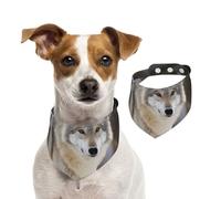Summer Bandanas for Dogs Wolf in The Snow Dog Bandanas Washable Adjustable Dog Triangle Scarf Bibs Cute Pet Bibs for Medium Large Dogs Puppy and Cats Large