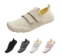 Summer Barefoot Shoes, Men Women Bathing Shoes, Beach Shoes, Sailing Shoes, Deadlift Shoes, Men Women Weightlifting Squat Shoes, Barefoot Fitness Cross Trainer Trainers for Indoor Gym, beige, 36 EU