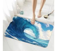 Summer Bath Mat Non Slip 120x170cm, Quick-drying Bathroom Shower Floor Mat, Super Absorbent Carpet, Indoor Easy to Clean Washable Rug for Bedroom, Living Room, Kitchen, Toilet, Door, Bathtub 5-1058