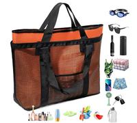 Summer Beach Bag | Sandproof Foldable Detachable | Women Pool Mesh Handbag | for Vacation Trip Work River Commute Outdoor Camping Picnic