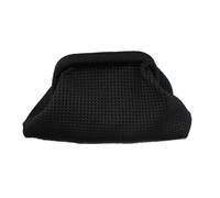 Summer Beach Clutch Purses Dumpling Handbag, Large Capacity Casual Shopping Bag, Polyester Daily Hollow Out Pouch(Black)