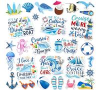 Summer Beach Cruise Door Magnet Set, 27 Pcs Magnetic Decals