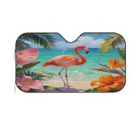 Summer Beach Flamingo Car Windshield Sun Shade