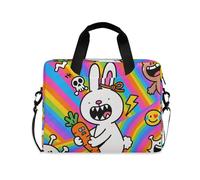 Summer Beach Gnome Laptop Sleeve Case Concise Sleeve for Laptops crossbody messenger bag for Travel Business with Strap Handle, 13 14 15.6 inch