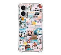 Summer Beach God Collage Phone Case Compatible with iPhone 17，Beach Shell Sunset Surfing Girl Woman Boy Silicone Shockproof TPU Bumper Protective Cover Case for iPhone 17