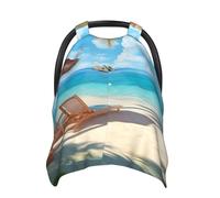 Summer Beach Holiday Baby Car Seat Canopy Cover, Multi Use Breathable Nursing Breastfeeding Covers for Mom Soft Stroller Sun Shade Newborn Shower Gift
