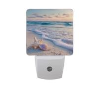 Summer Beach Night Light Dusk to Dawn Sensor LED Night Dimmable Nightlight Lights Plug into Wall for Bedroom