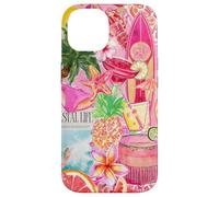Summer Beach Preppy Collage Cocktail Pineapple Coastal Surf Case for iPhone 14