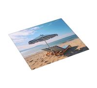 Summer Beach Printed Dish Drying Mat 46x41CM Dish Drying Pad Highly Absorbent Microfiber Kitchen Counter Mat for Dishes Drainer