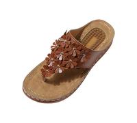 Summer Beach Slip On Non-Slip Orthopedic Sandals for Women (A,5.5)
