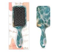 Summer Beach Starfishs Hair Brush Seashells Sea Ocean Wet Dry Air Cushion Hair Brush Plastic Detangler Hairbrush for Kids Adults Back To School Gift Women Men