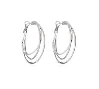 Summer beach wind women's multi-layer stacked type big ear hoop Trend Earrings and studs (50mm), 50 mm, Gilding and silvering, 14k