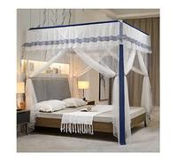 Summer bed canopy mosquito net for single double bed, Princess Room Bedroom Decor Lace Bed Curtain Holder Set, Easy to Install (Color : 1#, Size : 200X220cm/79X87in)