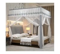 Summer Bed Canopy Mosquito Net for Single Double Bed, Princess Room Bedroom Decor Lace Bed Curtain Set, Easy to Install