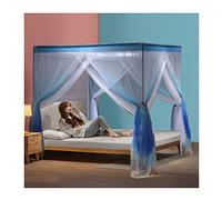 Summer Bed Canopy Mosquito Net, Twin Queen King Bedroom Decorative Color Gradient Bed Curtain With Metal Stand (Color : 3#, Size : 180X220cm/71X87in)
