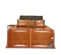 Summer Bed Mat Summer Sleeping Bamboo Mat Foldable Anti-Slip Mattress Cooling Pad Double-Sided Cool Sleeping Mattress(1.5x1.95m/4.9x6.4ft)