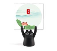 Summer Begins Twenty Four Solar Term Memo Holder Cartoon Black Cat Stand Decoration